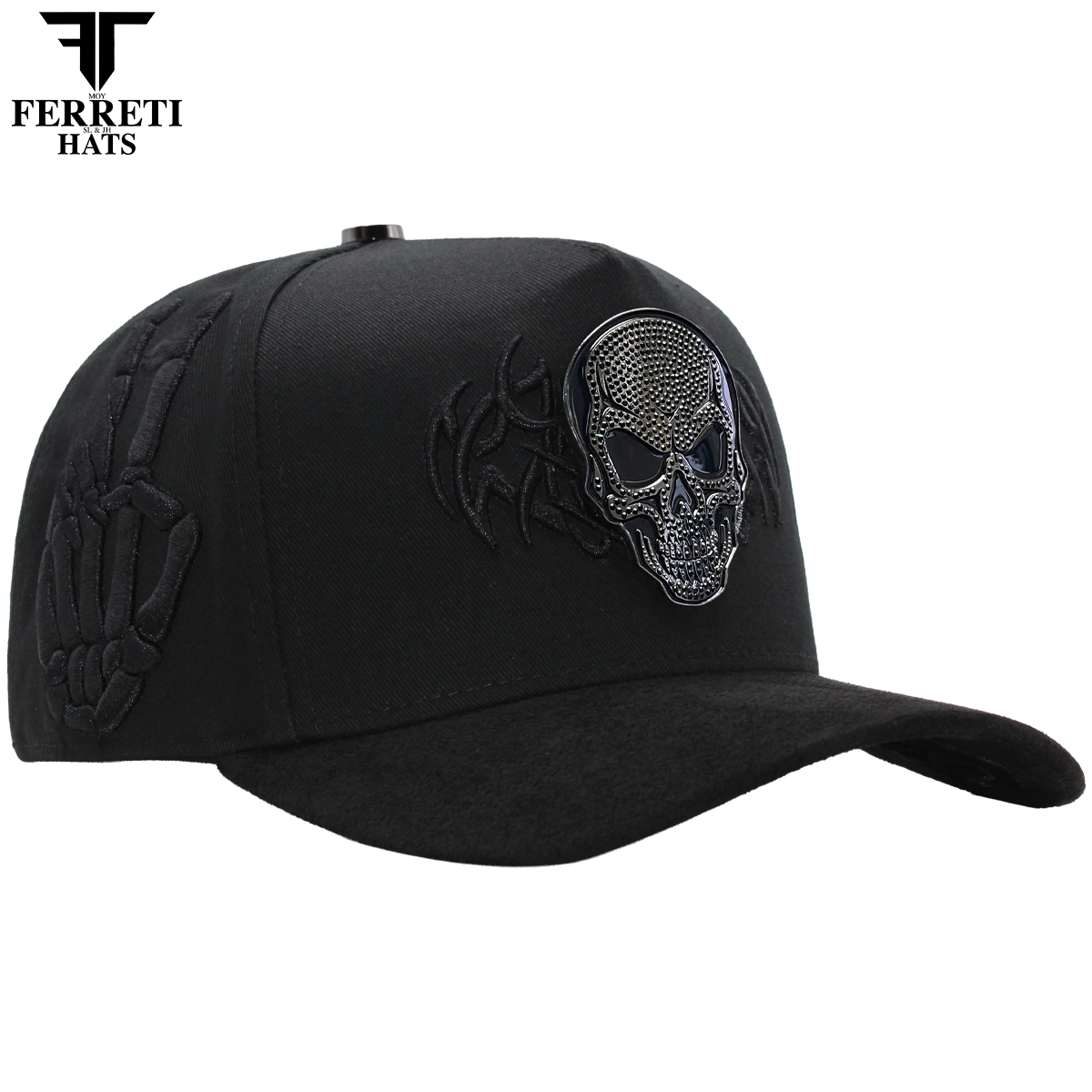 Ferreti Hats FT186 Black Skull