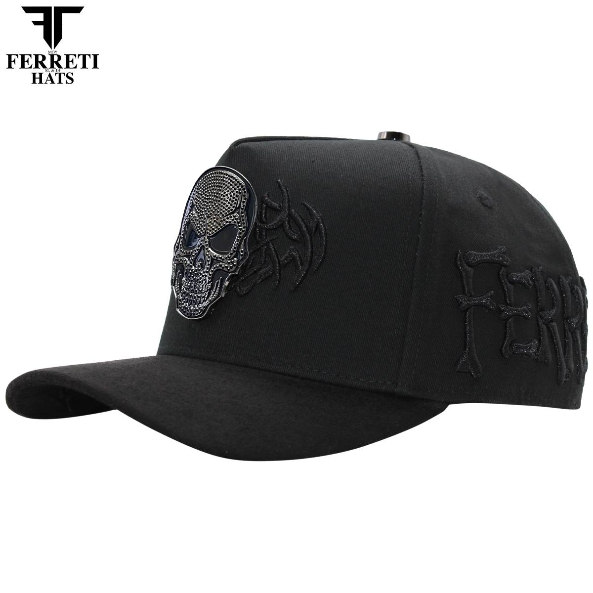 Ferreti Hats FT186 Black Skull