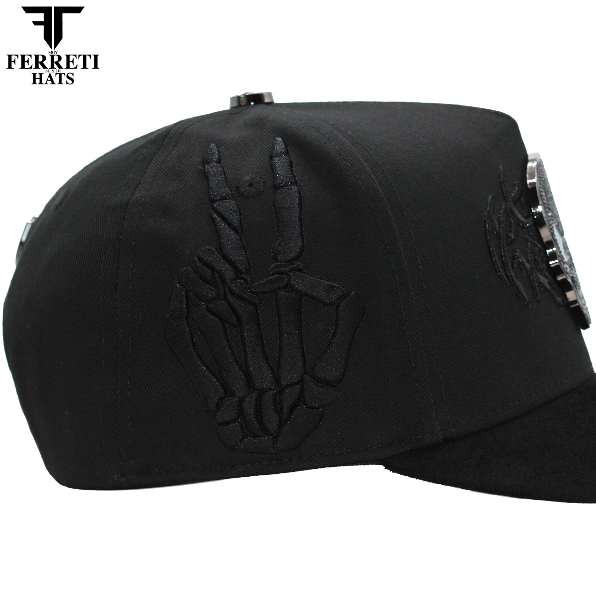 Ferreti Hats FT186 Black Skull